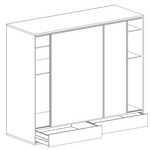 MEDIOLAN-19 - Szafa 2D2S Drzwi Przesuwne Hikora