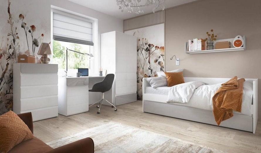 Flexi FLXK03 - Szafka Nocna 1S Biała/Szara