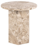 Actona Stolik Kawowy Okrągły Naxos Marmur Brązowy Latte Mat