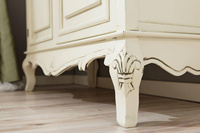 Rimini 01D Komoda 2D/2S prowansalska kremowa beżowy blat drewno/mdf