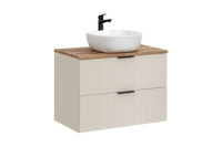 Szafka z blatem oak i umywalką Smile 80 cm Adel Cashmere 