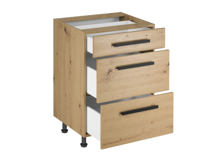 Szafka Kuchenna Dolna 3 Szuflady D60S3 Uchwyt Klasyczny Langen Artisan