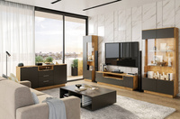 Luna LN-180-LV - Komoda Duża 2D2S Dąb Craft Lava Mat