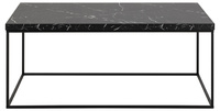 Actona Stolik Kawowy Prostokątny Barossa Czarny Marmur Marquina Czarny Mat