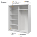 ARTI AR-25 - Szafa Przesuwna 2-drzwiowa Biała