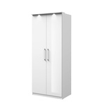 Optima Szafa 2-drzwiowa Biały / Biały Połysk