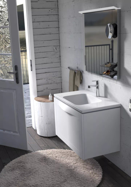 Oristo SKAGEN Szafka z umywalką 80 cm biały mat