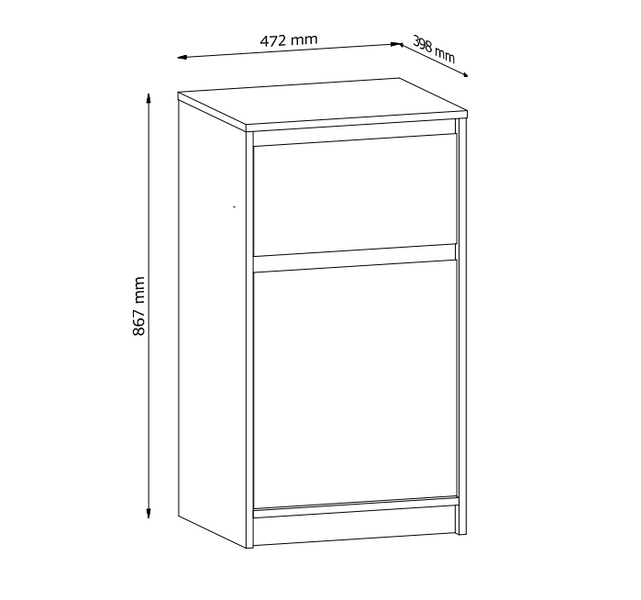 Manami K1D1S - Komoda Wąska 1D1S Cremona