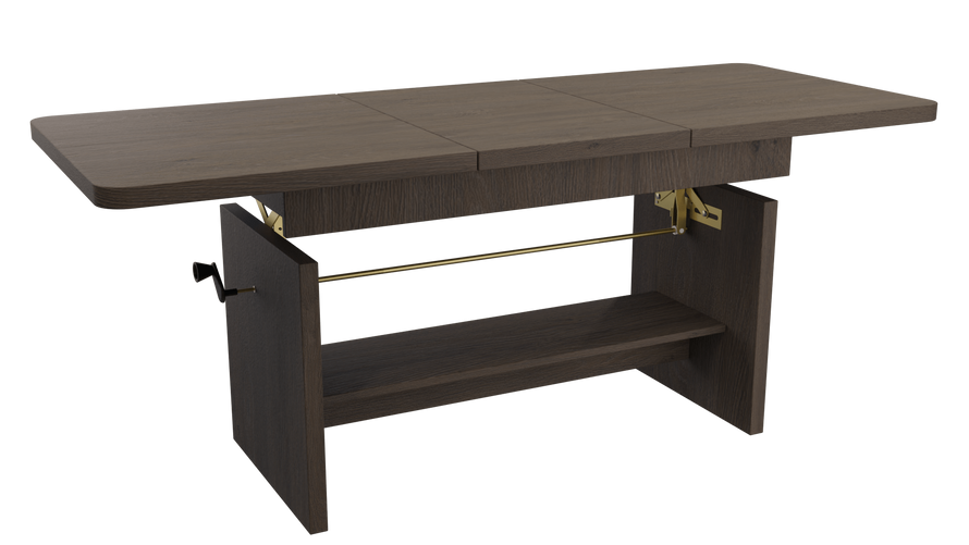 JANEK - Ławostół Ława Rozkładana Stolik Kawowy Jesion Ciemny