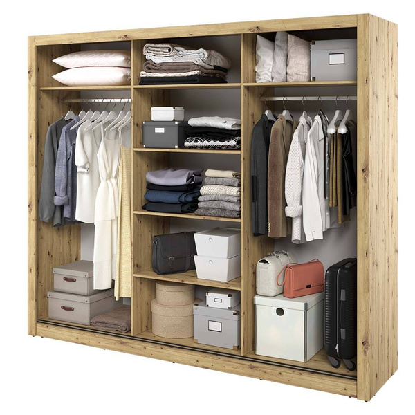 ARTI AR-02 - Szafa Przesuwna 3-drzwiowa Dąb Artisan