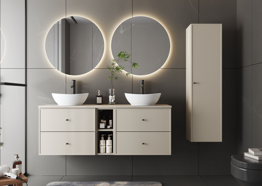 MARCO-03 - Słupek Wysoki 1-drzwiowy Kaszmir Mat