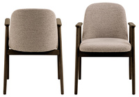 Actona Krzesło do Jadalni z Podłokietnikiem Leo Beżowy Dąb Dymiony