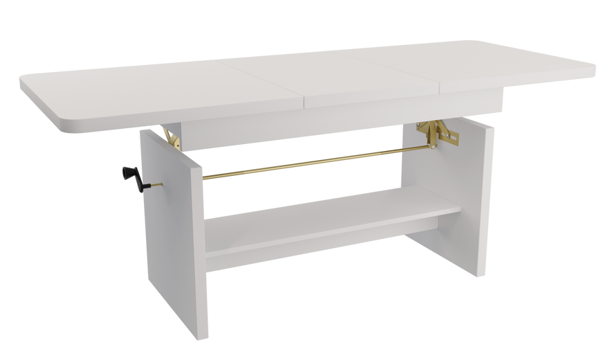 JANEK - Ławostół Ława Rozkładana Stolik Kawowy Biel Alpejska