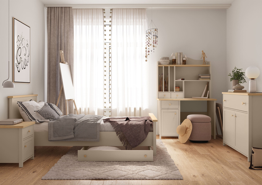 STORY SO-09 - Szuflada Do Łóżka Beż Piaskowy Dąb Vincenza Bielona