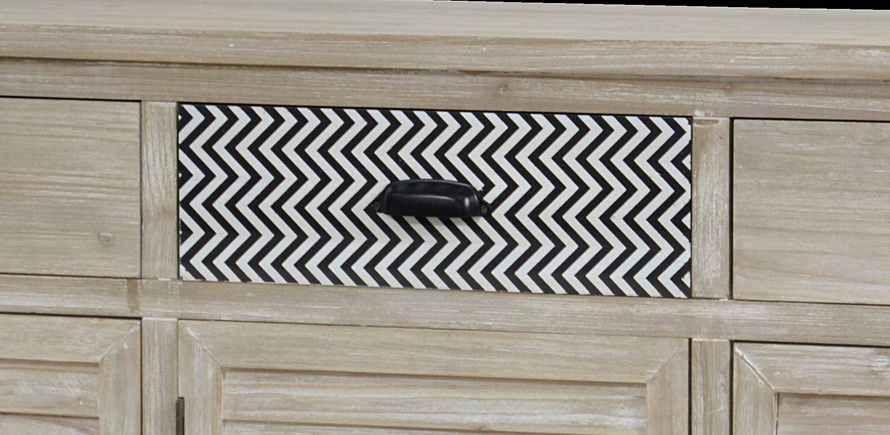 Loano 03D Komoda 3D/3S w stylu retro bielona drewno/mdf