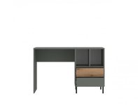 Pozzi POZB01 – Biurko 2 Szuflady Szarozielony/Dąb Coast Evoke