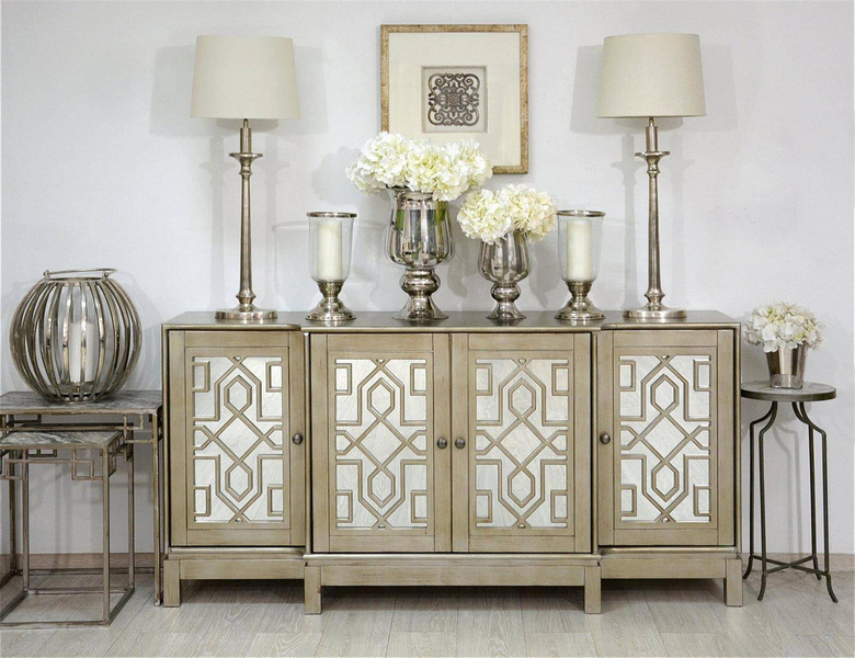 Avola 1550-70 komoda złota lustrzana 4D Vintage Silver Gold