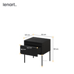 TREND TR-10 - Stolik Nocny 1S Z Oświetleniem Czarny