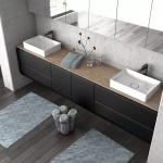 Oristo BRYLANT UNI Szafka z umywalką 120 cm czarny mat