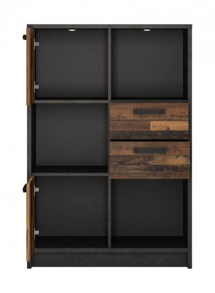 Nubi NUBR02 - Regał Niski 2D2S Matera Ciemna/Old Style