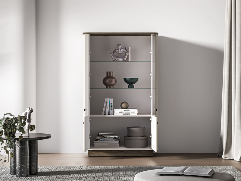 Witryna 4-drzwiowa VILAVIO 02 Dąb Windmill Dark Cashmere