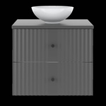 XILO-02 - Szafka z Umywalką i Blatem 2S 60cm Szary Mat Zestaw-5