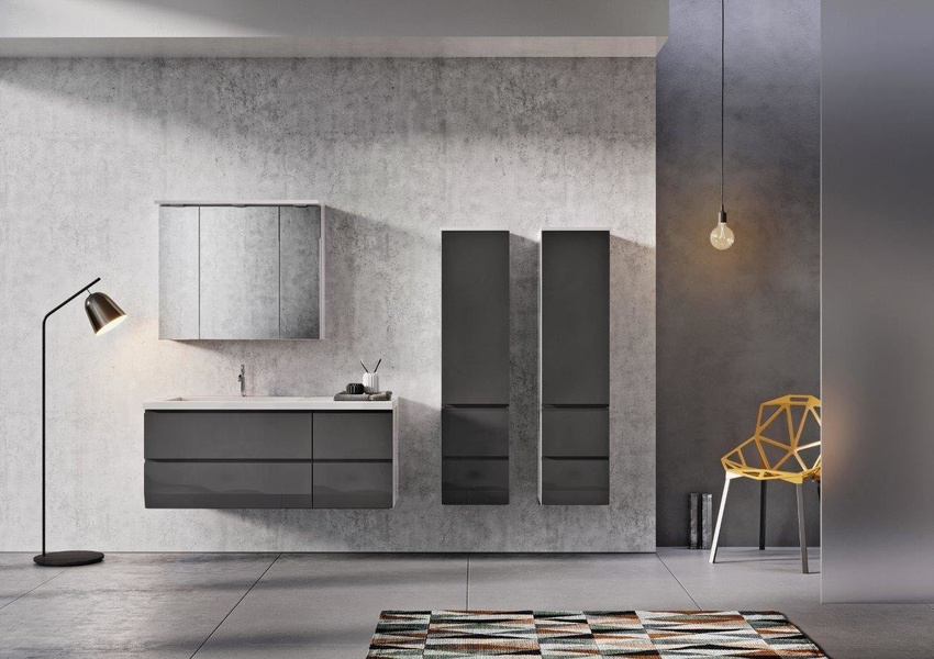 Oristo Szafki z umywalką 125 cm BRYLANT białe L