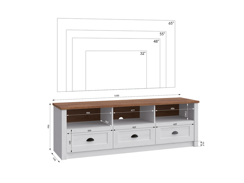 Prowansja Andersen RTV - Szafka RTV Sosna Andersen