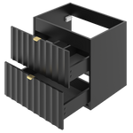 ARCOS-06 - Szafka z Umywalką i Blatem 2S 60cm Czarny Mat Zestaw-5