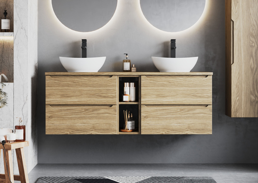 ETNA-02 Szafka Pod Umywalkę 2S 60 cm Dąb Olejowany