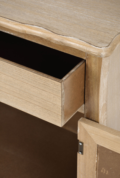 Merano 01DB Komoda 2D/2S rustykalna bielona przecierana drewno/mdf