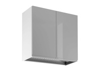 Szafka Kuchenna Górna 2-drzwiowa z Ociekarką G80C Aspen Grey Szary Połysk