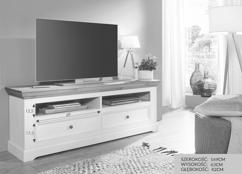 Biała komoda RTV Marone_01