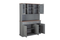 Kredens LUZERNA 6 drewniany szary