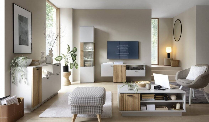 Alverno ALVV01R - Witryna Wisząca 1-drzwiowa Popiel/Dąb Coast Evoke