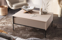 TREND TR-09 - Stolik 1D Beż Piaskowy/Czarny