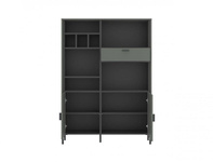 Shirley SHIR01 – Regał 2D1S Szarozielony/Antracyt/Nadruk