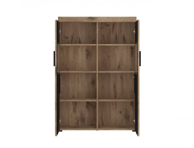 Grano GRNV03 – Witryna 2-drzwiowa Dąb Viking/Szary Kosmos