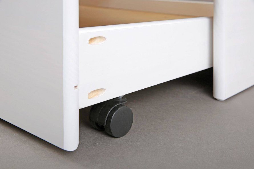 Łóżko RIEKA 90x200 drewniane białe