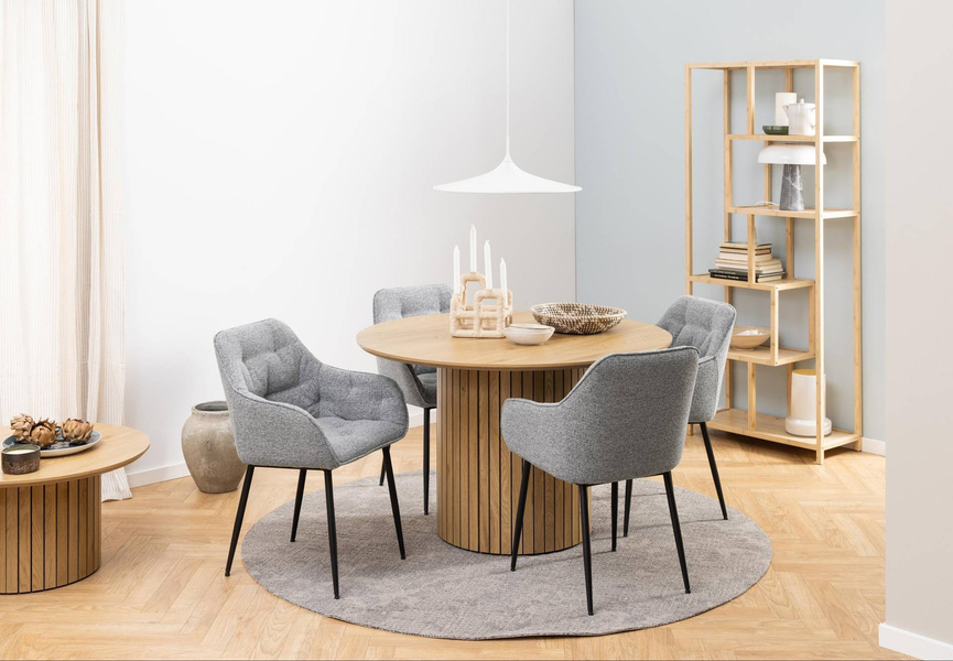 Brooke szary krzesło z podłokietnikiem