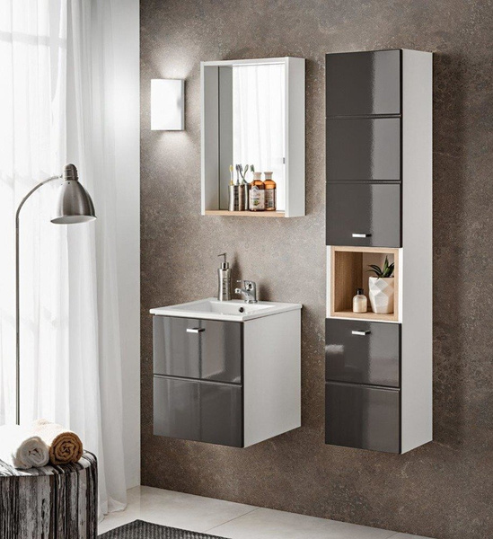 Słupek wysoki 2D biały Finka Grey