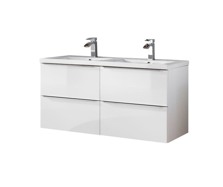 Szafki 60 cm  z umywalką 120 cm Capri biały 820