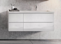 Oristo Szafki z umywalką 125 cm BRYLANT biała P