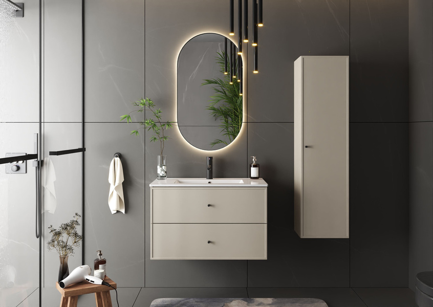 MARCO-03 - Słupek Wysoki 1-drzwiowy Kaszmir Mat