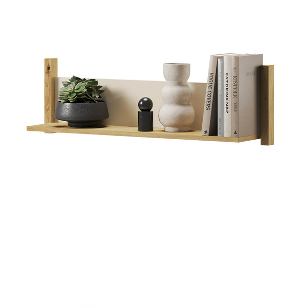 LENNY LY-05 - Półka Wisząca Dąb Artisan/Beż/Truflowa
