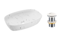 Korek do umywalki MEGI-MW13 Biały Mat