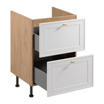 Szafka Kuchenna Dolna 2S Sorento D60IN AX Puccini Biały Mat Ramka