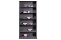 Regał LUZERNA drewniany szary