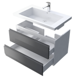 Oristo Szafka z umywalką 85 cm BRYLANT grafitowa