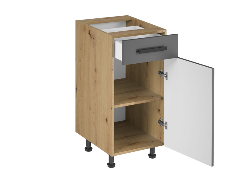 Szafka Kuchenna Dolna 1D1S D40S1 P/L Uchwyt Klasyczny Langen Grey